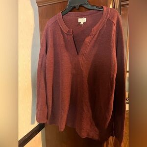 Wonderly Maroon Long Sleeve Top